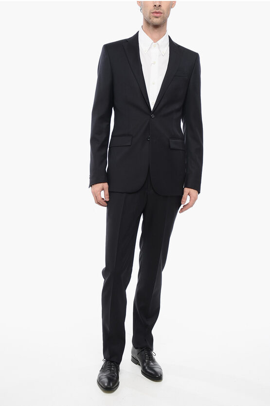 Corneliani Trend Virgin Wool Side Vents Notch Lapel 2-button Suit