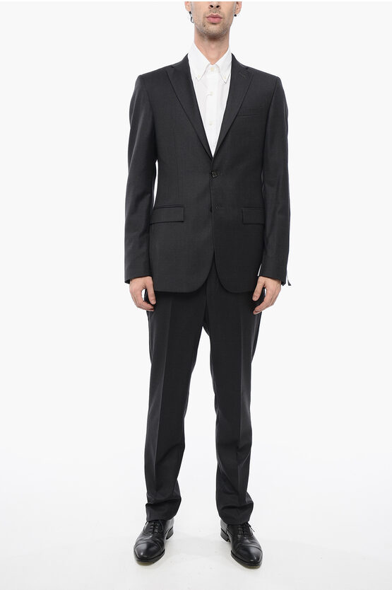 Corneliani Trend Virgin Wool Side Vents Notch Lapel 2-button Suit