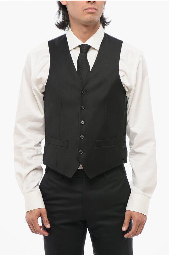 Corneliani Cc Collection Wool Refined 5 Buttons Vest