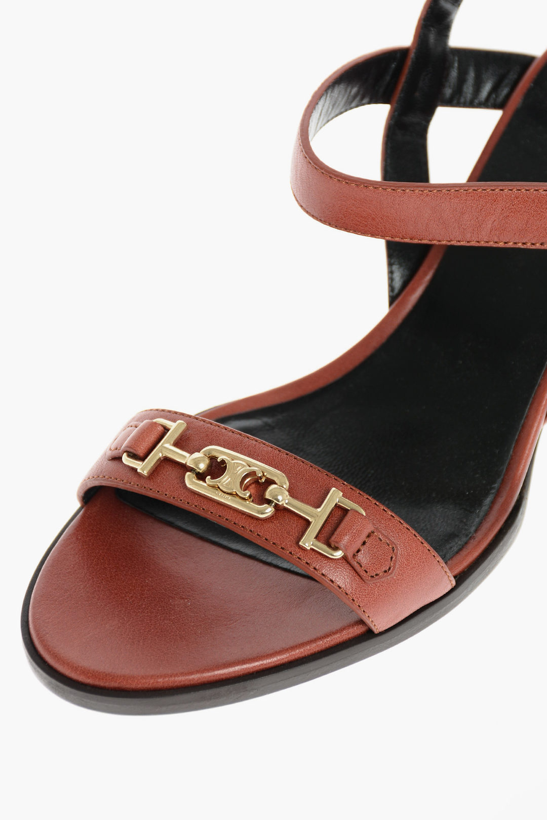 Celine TRIOMPHE Leather Ankle-Strap Sandals 6cm women