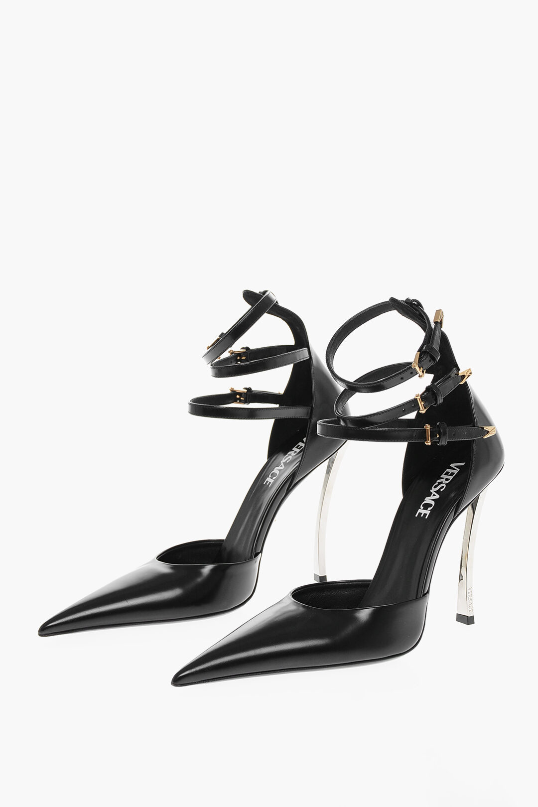 VERSACE: high heel shoes for woman - Black | Versace high heel shoes  10137171A08983 online at GIGLIO.COM