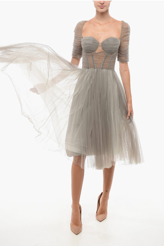 Tulle Midi Dress Wi… - image