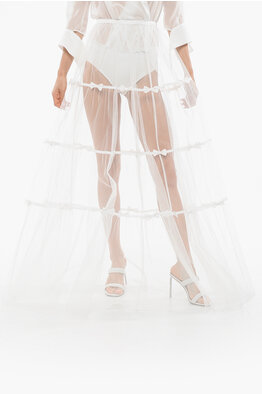 Maison Margiela MM6 Tulle Skirt with Zipped Waist women