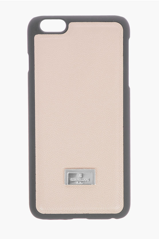 Corneliani Tumbled Leather Iphone 6 Plus Case In Pink