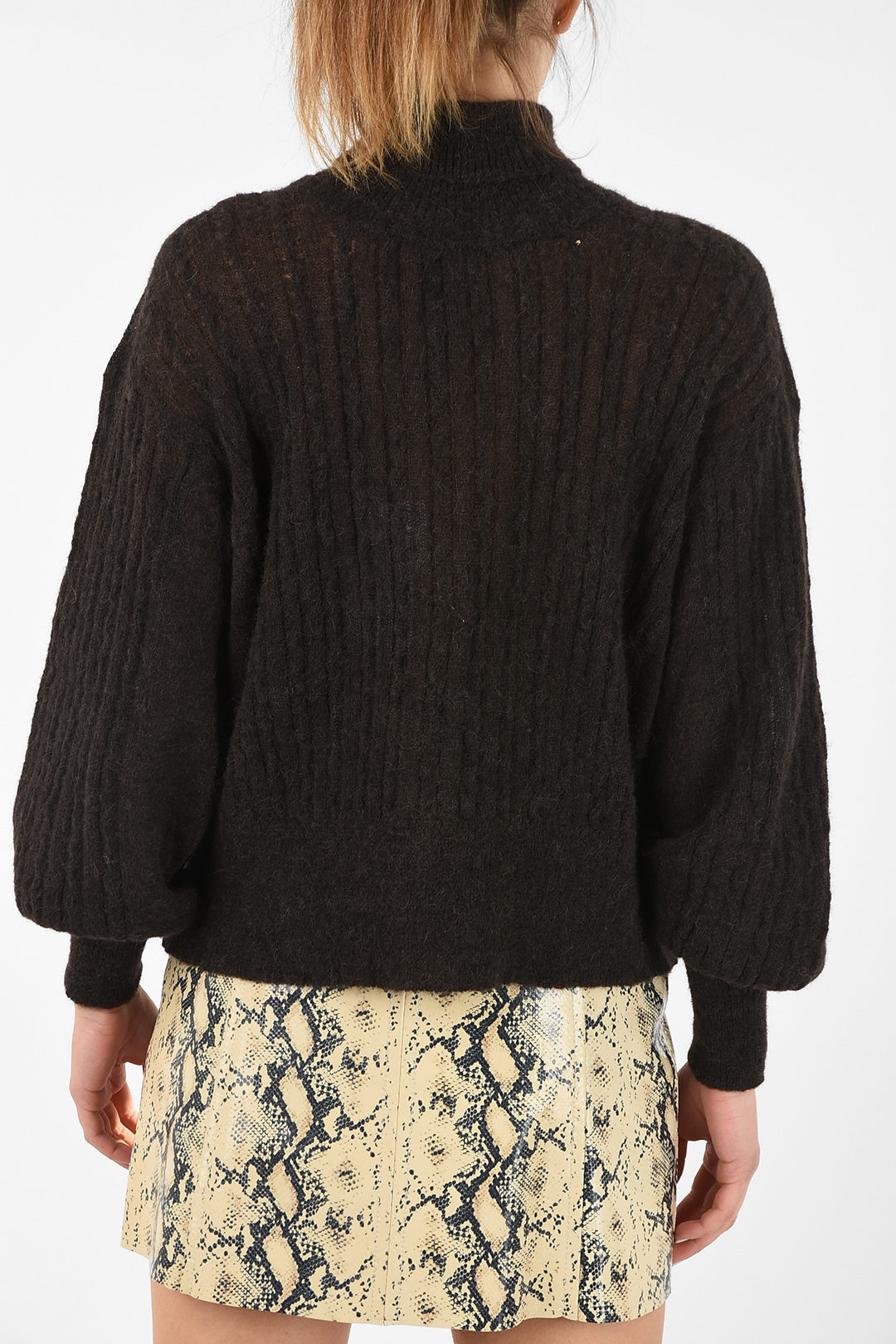 Maison Flaneur turtle neck cable knit Sweater women - Glamood Outlet