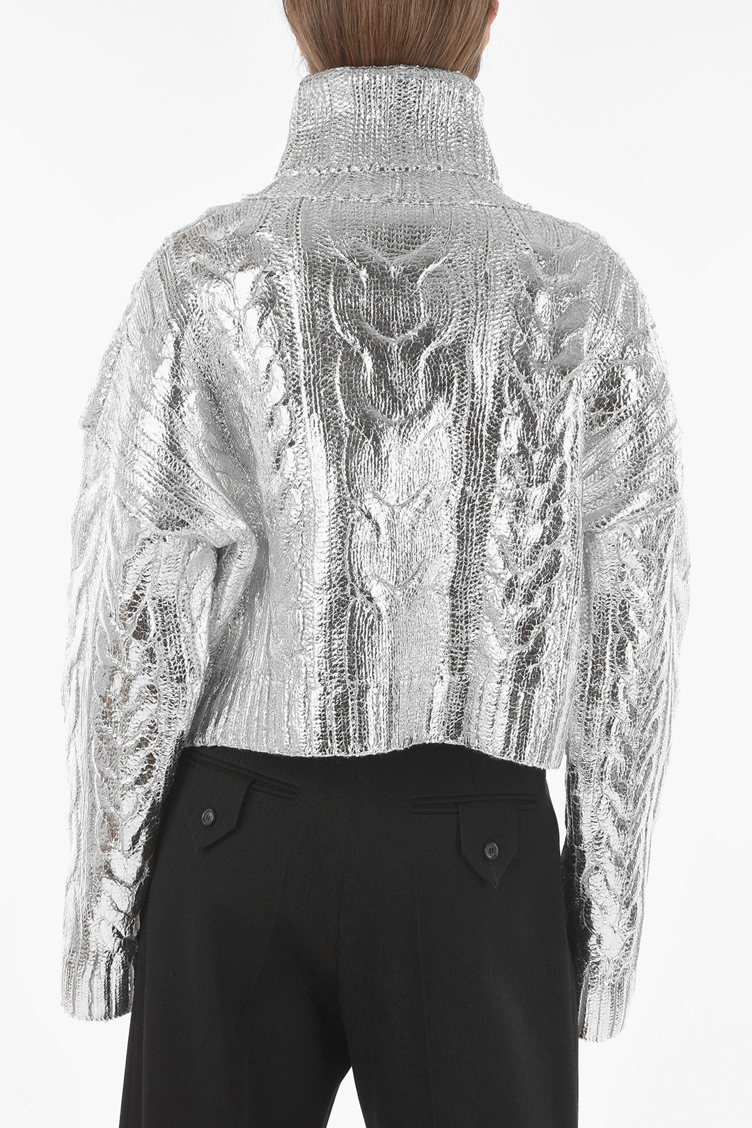 Metallic hot sale silver jumper