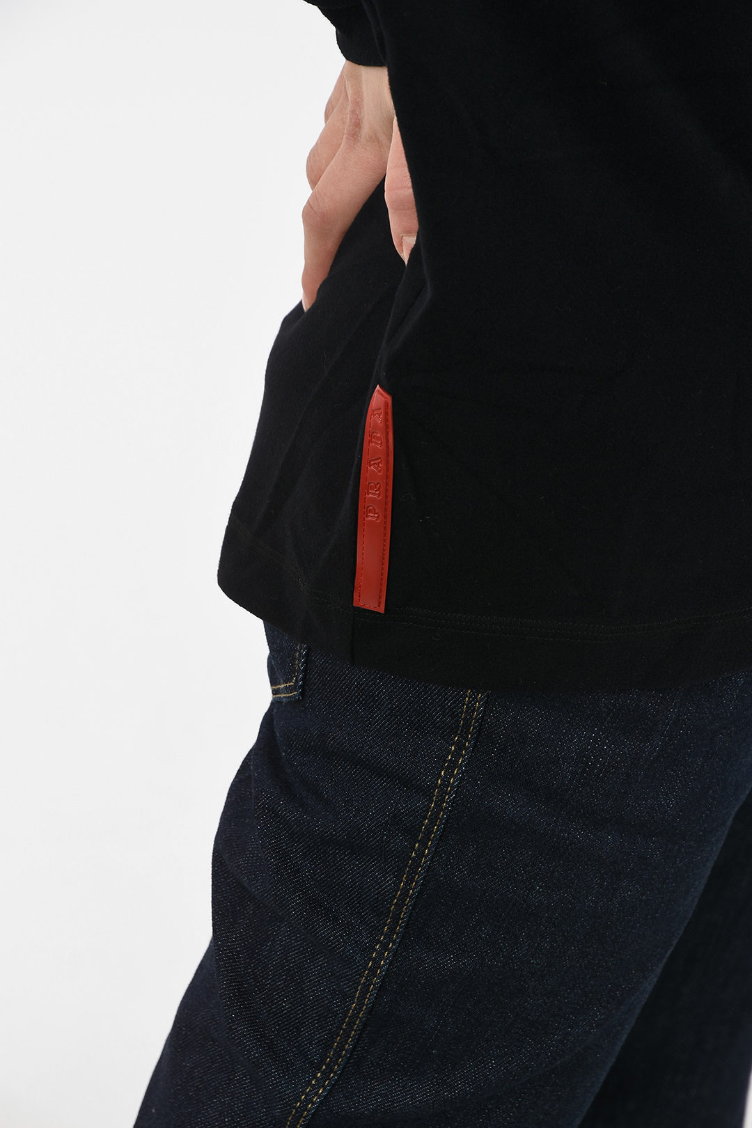 Prada turtle neck half zip mock-neck 