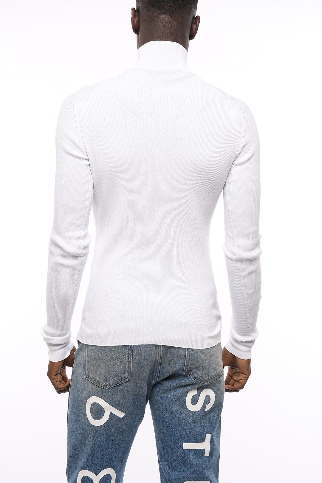 Prada Turtle-Neck Ribbed Cotton Swater men - Glamood Outlet
