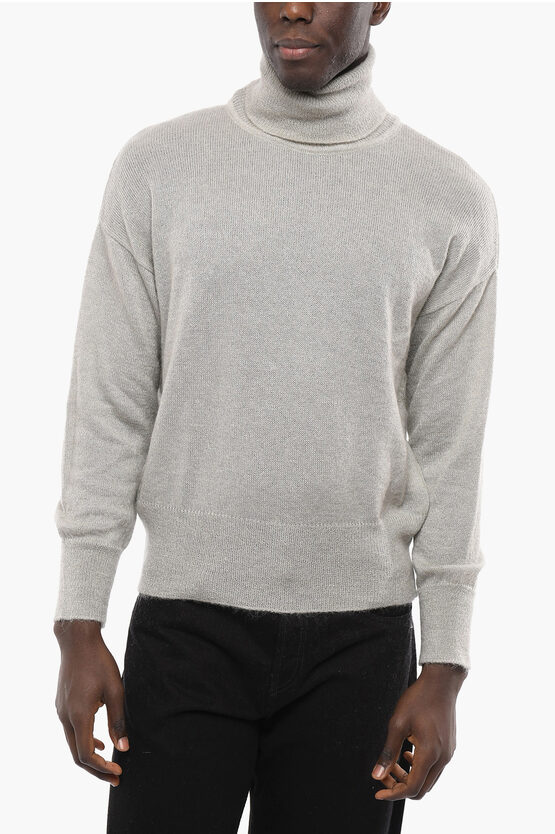 Rold Skov Turtle-neck Solid Color Sweater In Gray
