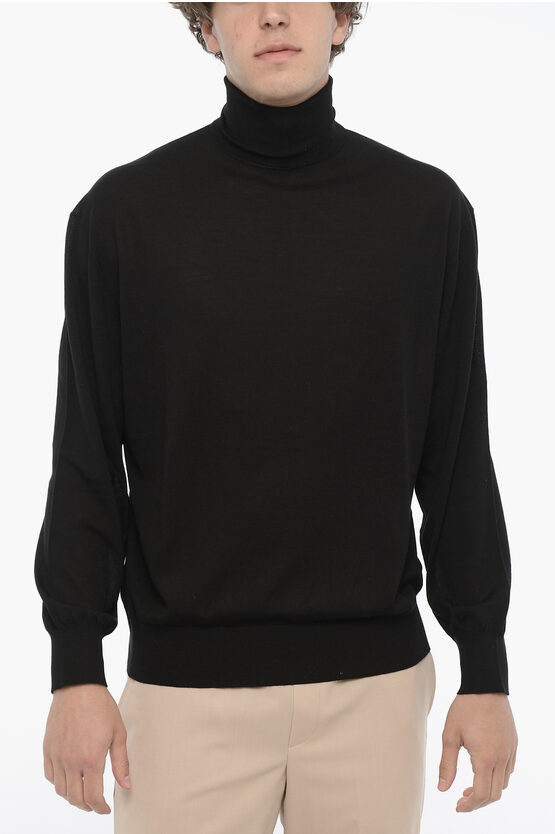 Neil Barrett Turtle-neck Wool Sweater In Black