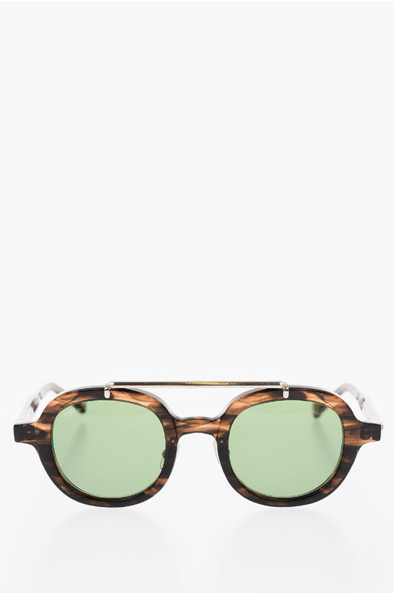 Oamc Turtle Printed Rounded Sunglasses In Green