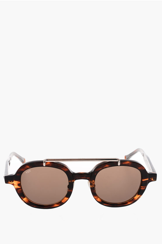 Oamc Turtle Printed Rounded Sunglasses In Brown