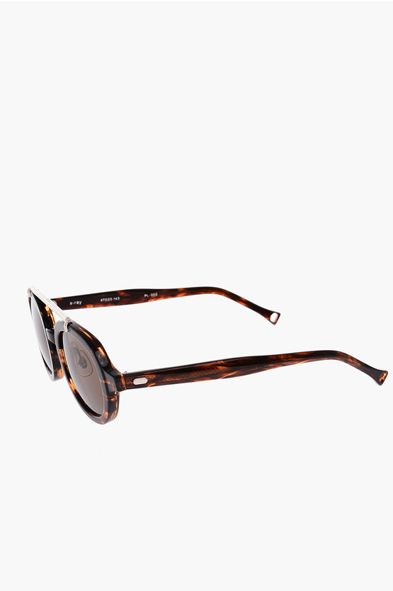 Turtle Printed Rounded Sunglasses