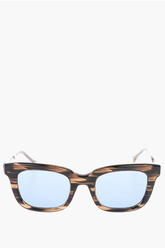 Oamc Turtle Printed Wayfarer Sunglasses In Blue