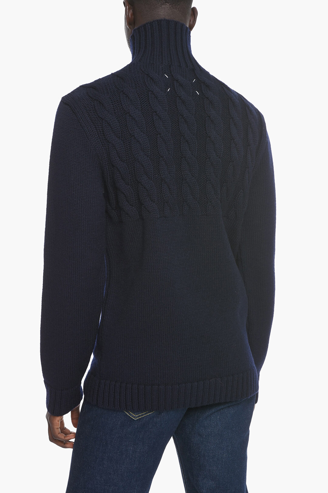 Maison Margiela Turtleneck Aran Wool Pullover men Glamood Outlet