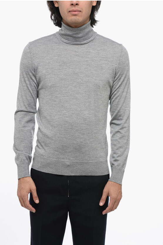 Shop Ermenegildo Zegna Turtleneck Cashmere And Silk Sweater