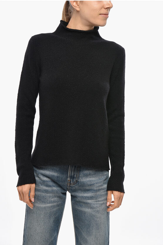 Malo Turtleneck Cashmere Blend Sweater In Black