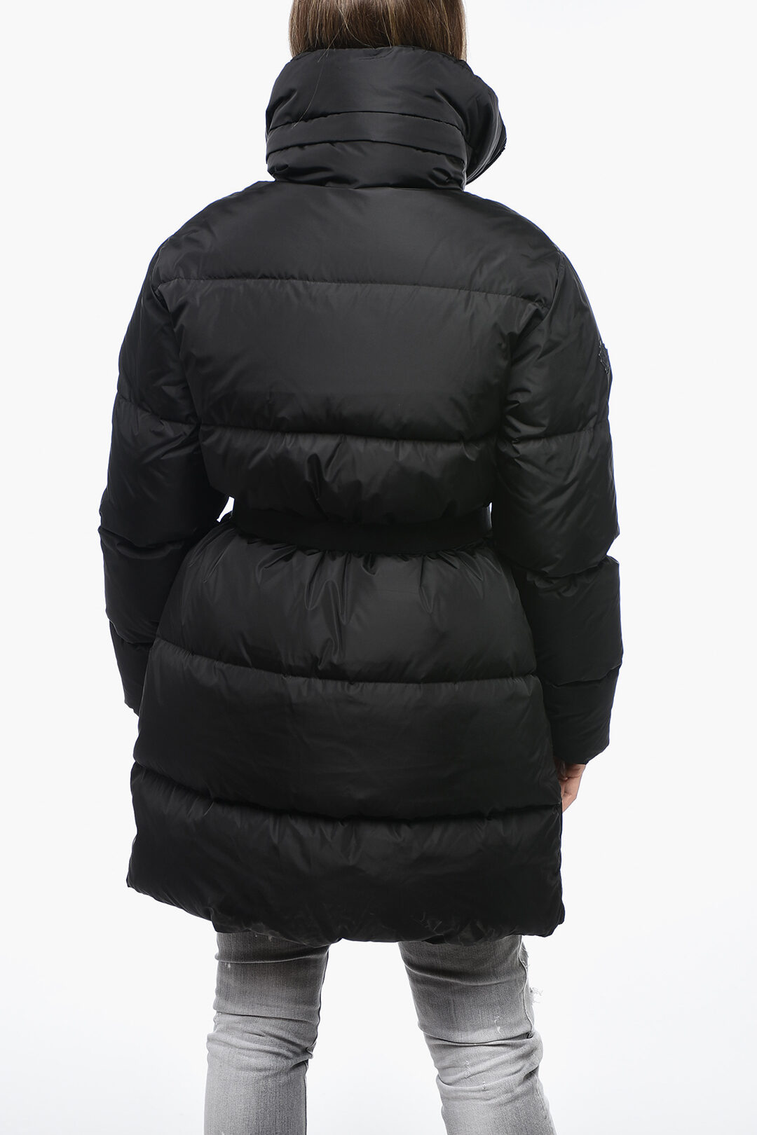 Dsquared2 Turtleneck Long Down Jacket with Belt women