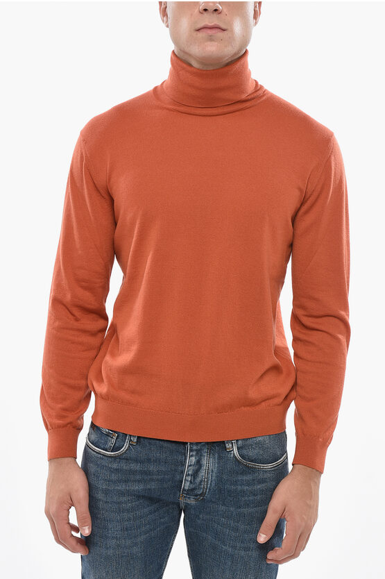 Malo Turtleneck Pure Cashmere Sweater In Brown