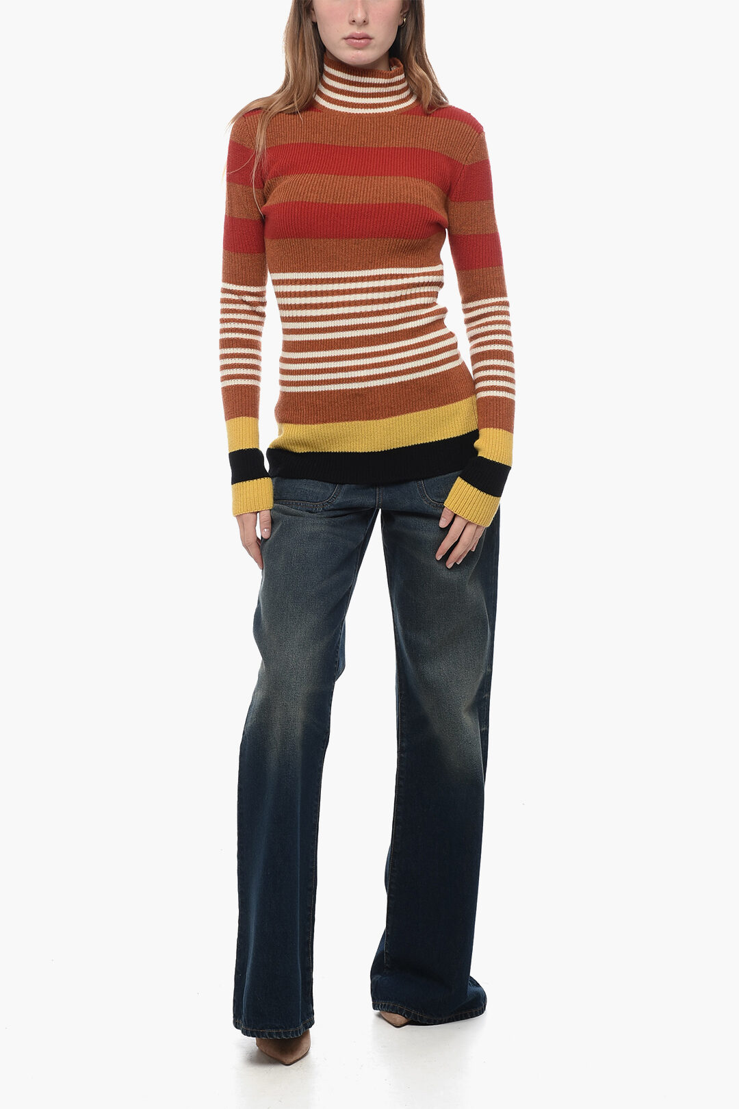 Maison Margiela Turtleneck Striped Sweater women - Glamood