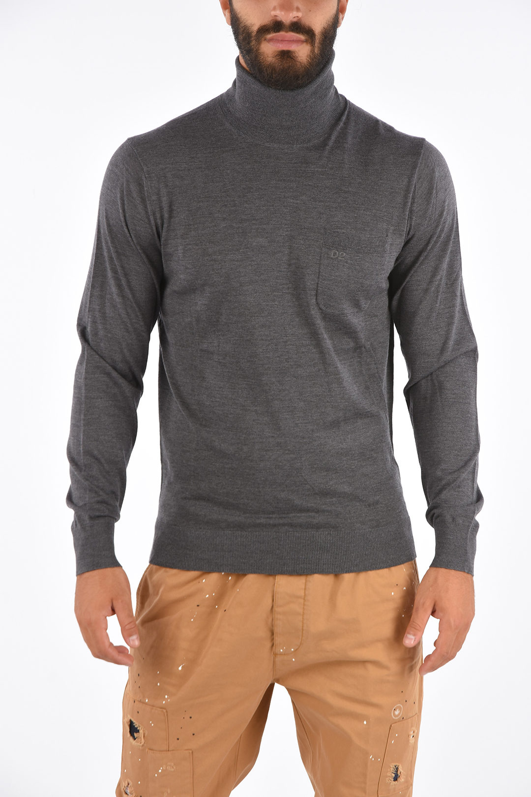 Turtleneck Sweater with Pocket