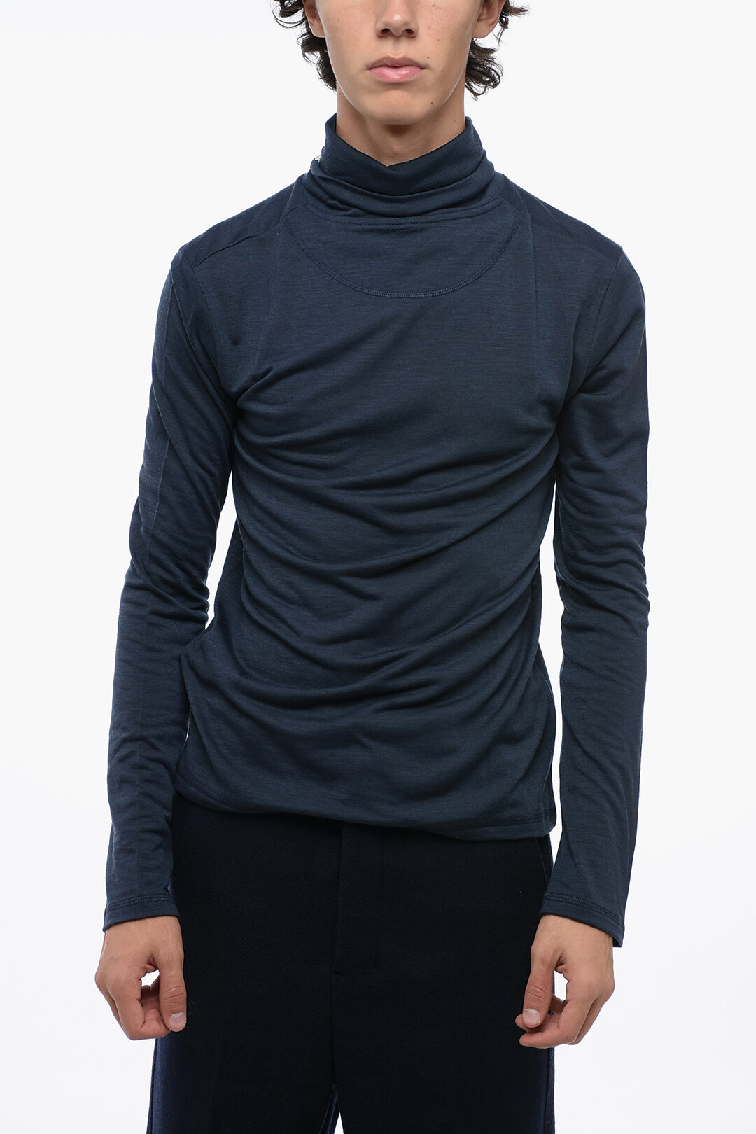 Jil Sander Turtleneck Tech Wool Sweater men - Glamood Outlet