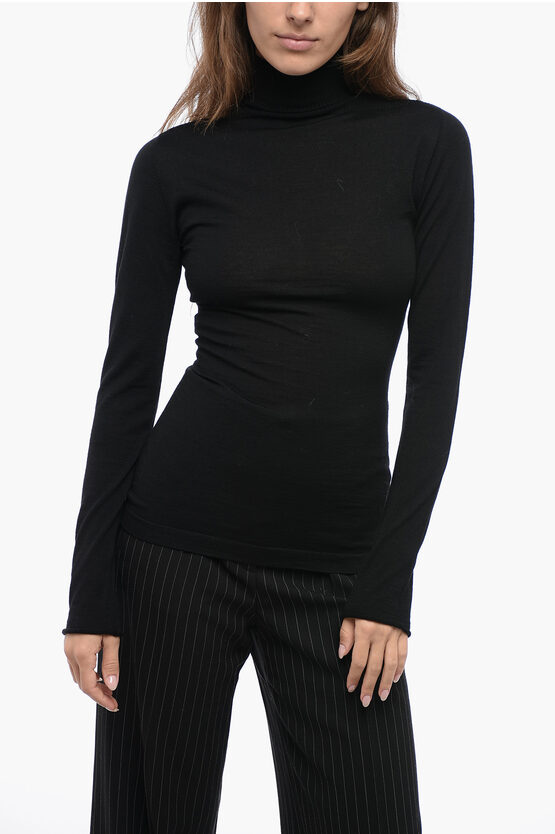 Marni Turtleneck Virgin Wool Sweater In Black