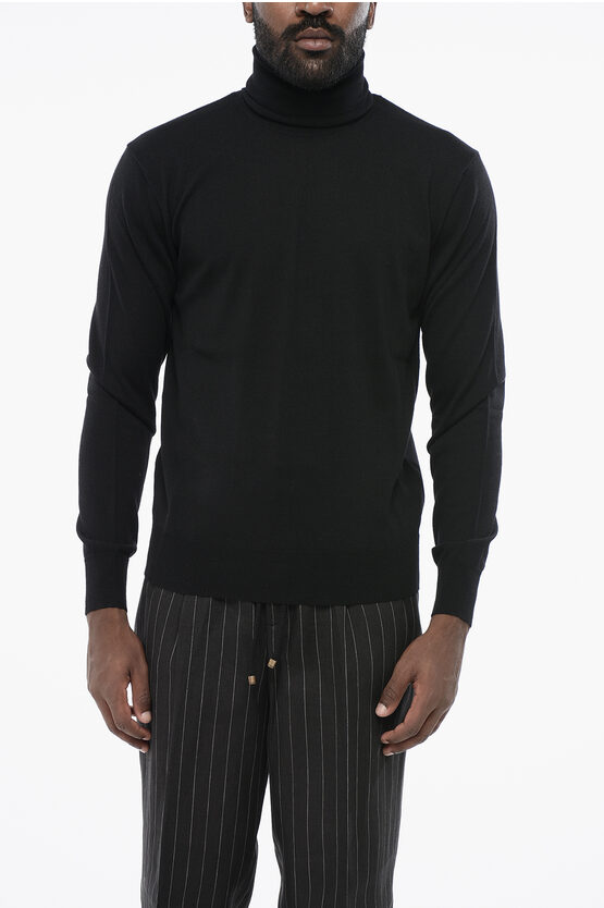 Altea Turtleneck Extrafine Merino Wool Sweater In Black