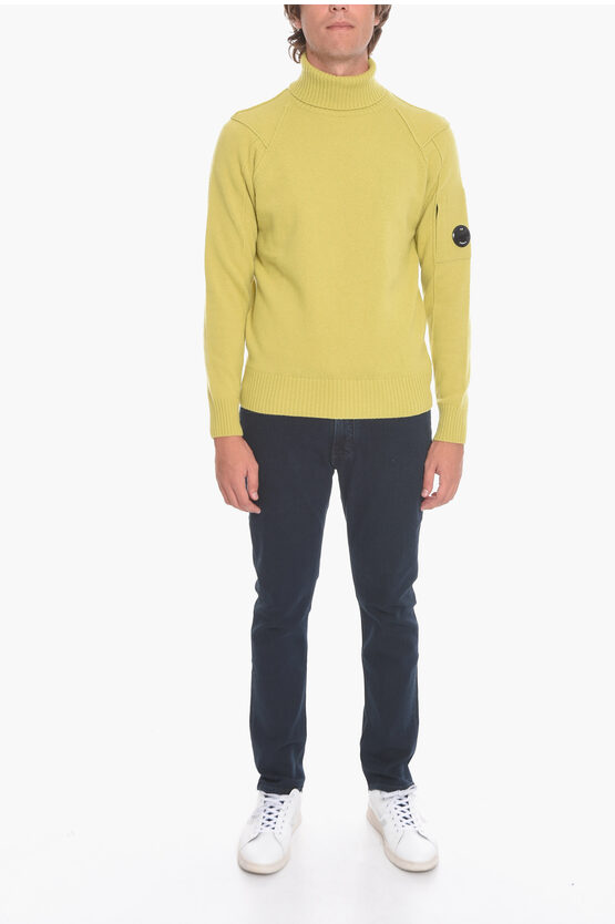 CP Company Turtleneck Wool Blend Sweater with Visible Stitchings men ...