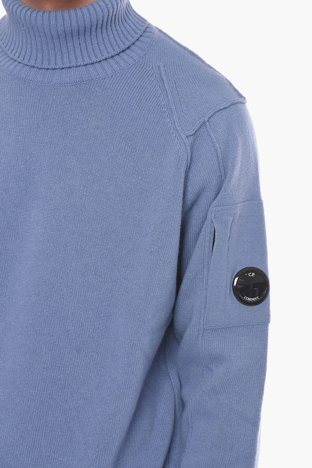 CP Company Turtleneck Wool Blend Sweater with Visible Stitchings men ...