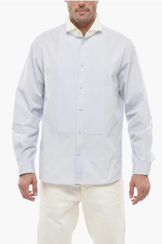 Shop Gucci Tuxedo Shirt With Covered Buttons