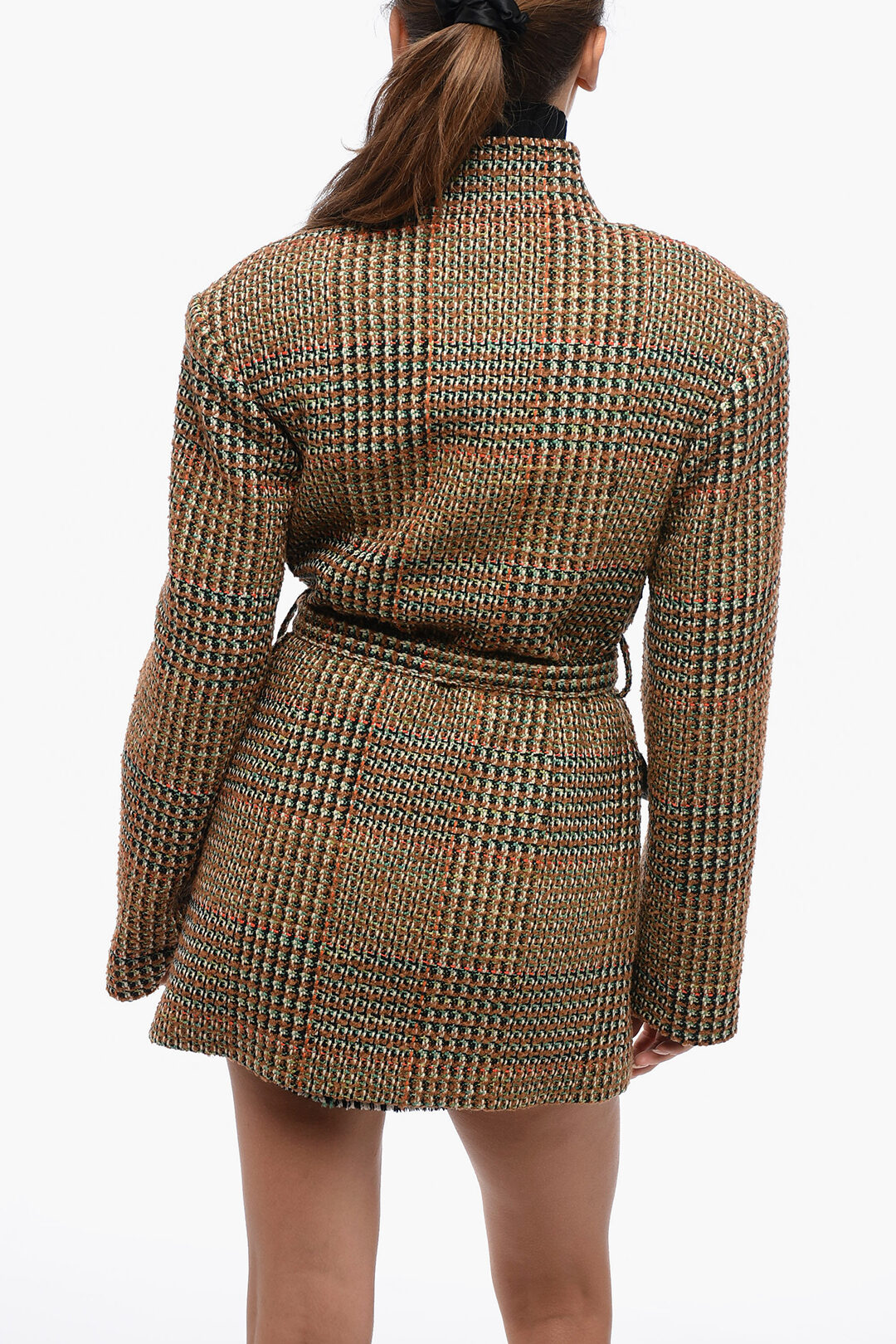 【送料&関税込】Stella McCartney Belted Blazer Stella McCartney Tweed Belted Blazer with Eco-Leather Trims