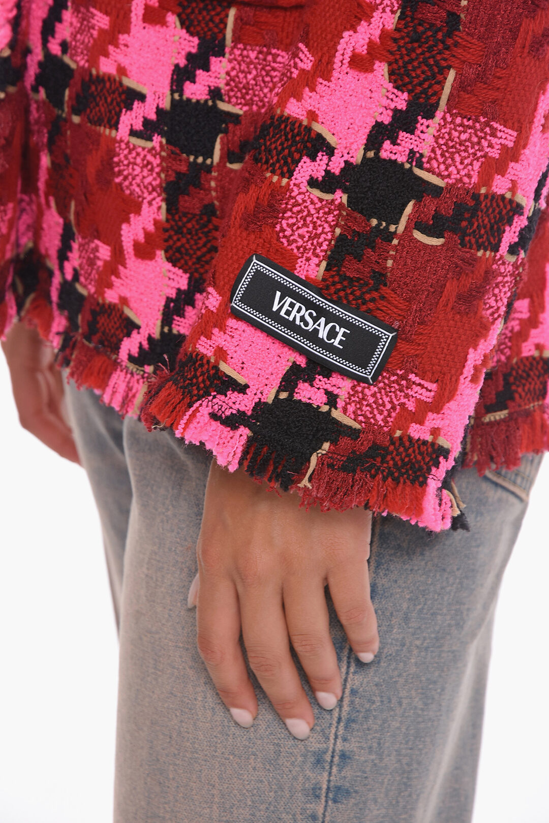 Versace Tweed MEDUSA Blazer with Fringe women - Glamood Outlet