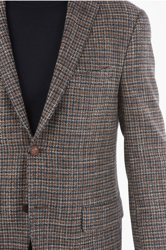 Corneliani Tweed Wool and Silk GATE Houndstooth Blazer men - Glamood Outlet