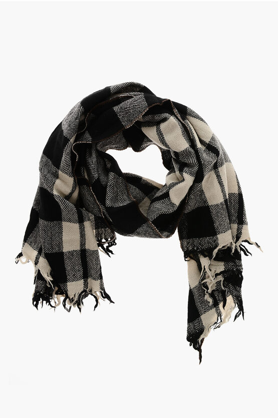 Lovat & Green Twill And Wool Scrf