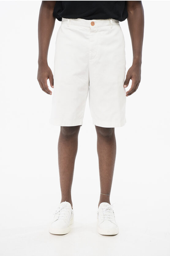 Brunello Cucinelli Linen-silk-blend Bermuda Shorts In White