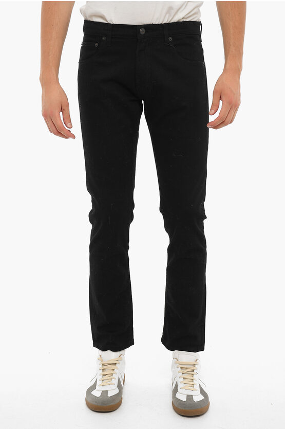 Woolrich Twill Dark-washed Crave Jeans 18cm In Black