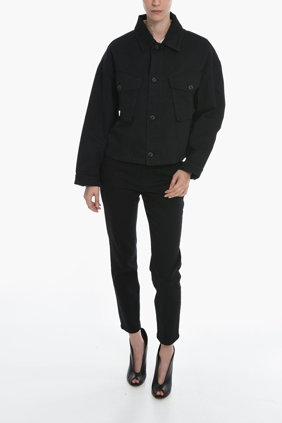 Philippe Model Paris Twill Denim GISELLE Jacket with Logo