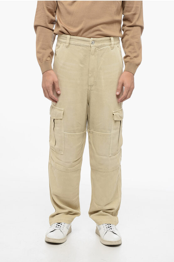 Isabel Marant Twill Fabric Cargo Pants With Belt Loops