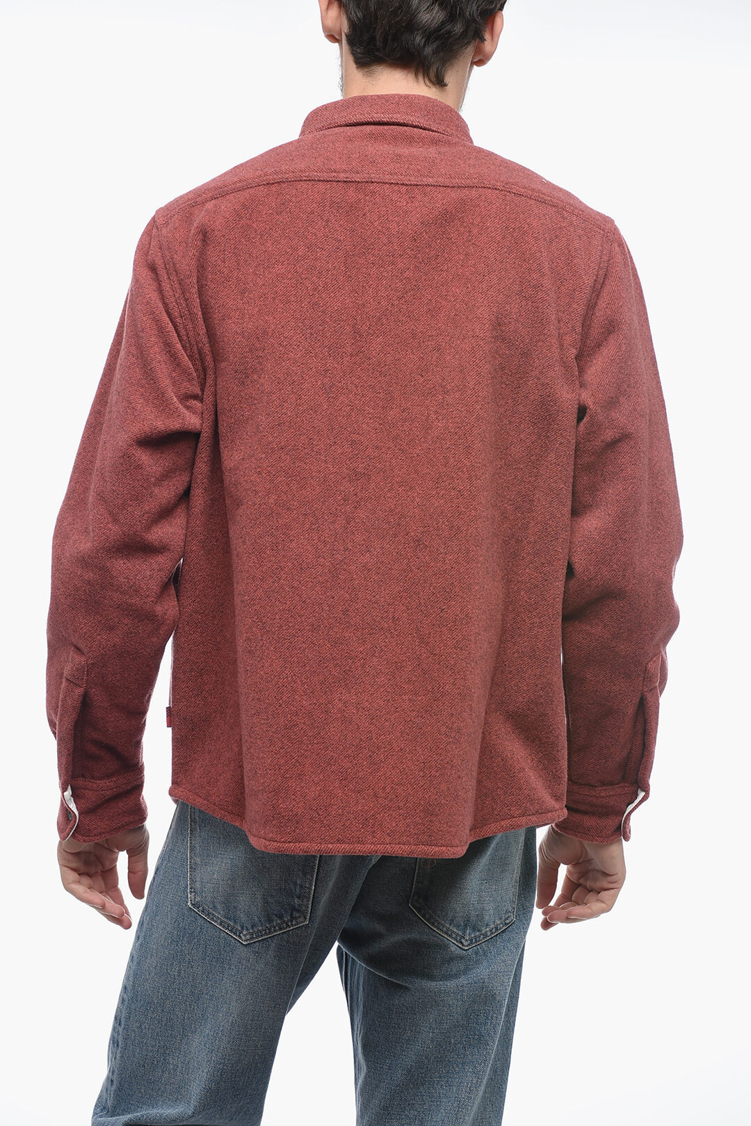 Woolrich Twill Wool and Nylon ALASKAN Overshirt with Double Breast 