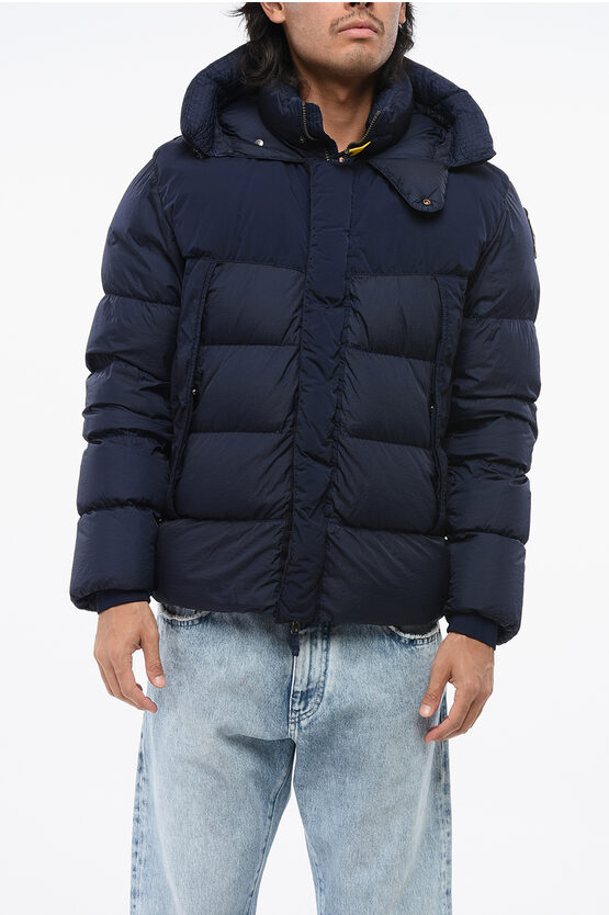 Parajumpers Two-pockets Quilted Duke Down Jacket In Blue