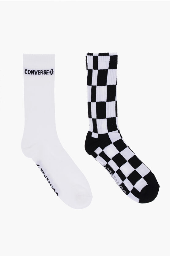 Converse Two-tone 2 Pair Sock Set In White