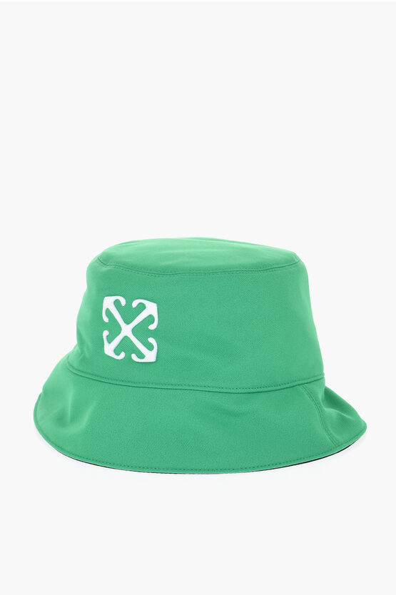 Off-white Two Tone Arrow Bucket Hat With Embroidery