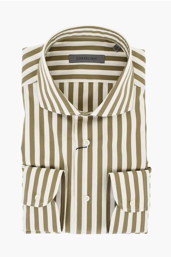Corneliani Two-tone Awning Striped Shirt