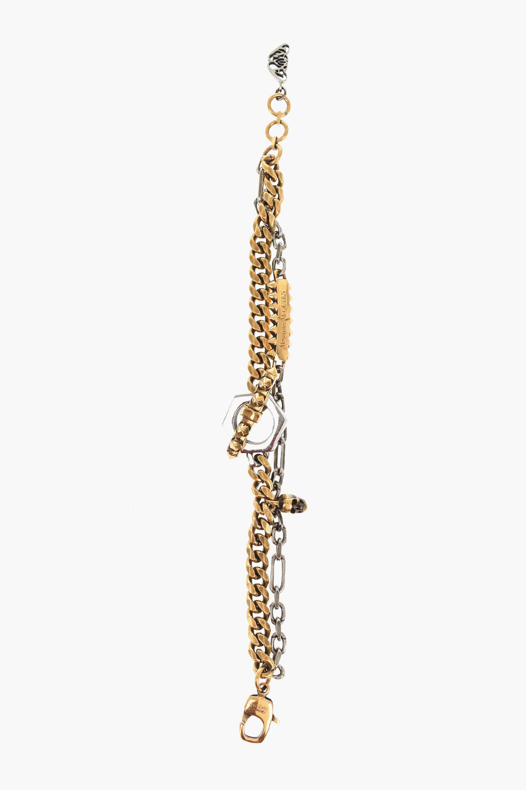 Alexander McQueen Two-Tone Brass Bracelet women - Glamood Outlet