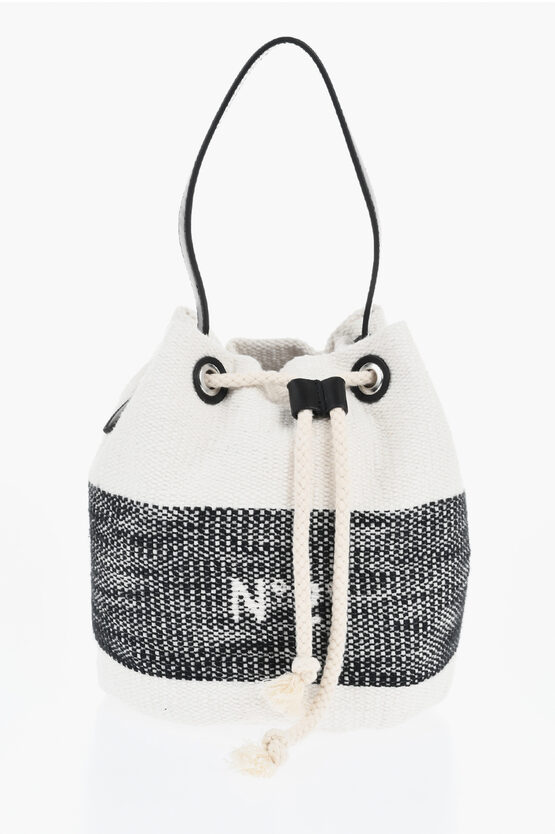 N°21 Two Tone Canvas Bucket Bag With Robe Drawstring
