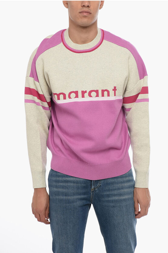 Shop Isabel Marant Two-tone Charles Cotton Blend Sweatshirt