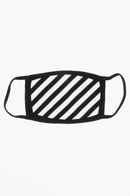 Shop Off-white Two-tone Cotton Face Mask