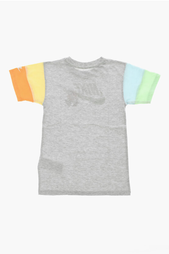 Two-Tone Crew-neck T-shirt With Logo Print