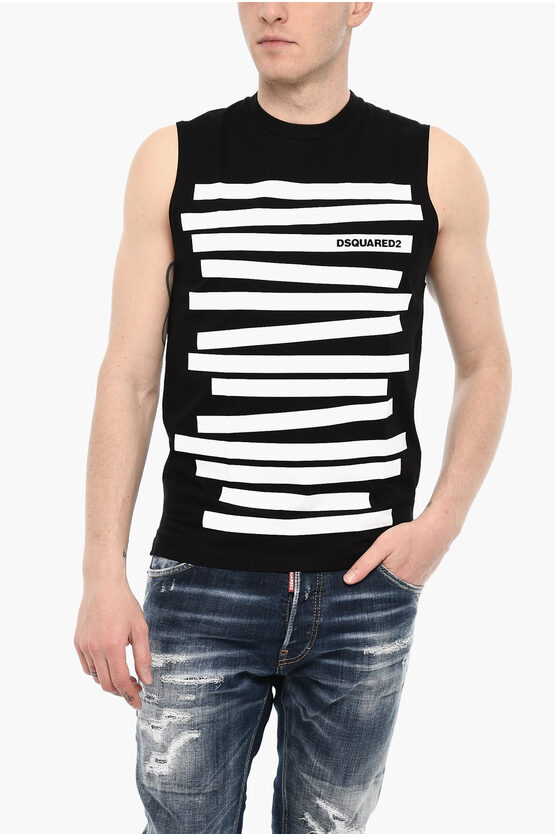 Dsquared2 Two-tone Crew-neck Tank Top